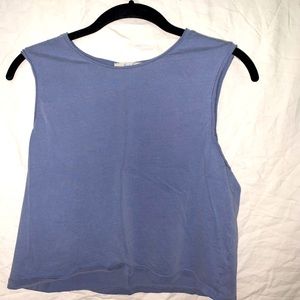 Junk Food Skyline blue cropped tank top